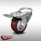 Service Caster 3.5 Inch SS Maroon Polyurethane Swivel Bolt Hole Caster with Total Lock Brake SCC-SSBHTTL20S3514-PPUB-MRN - alternate 1